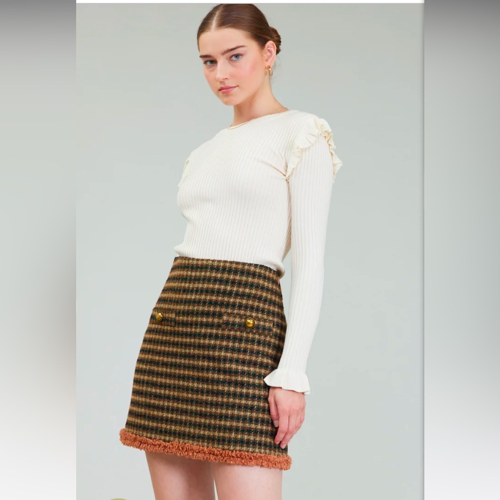 HOUNDSTOOTH VEST AND MINI SKIRT - Picture 5 of 7
